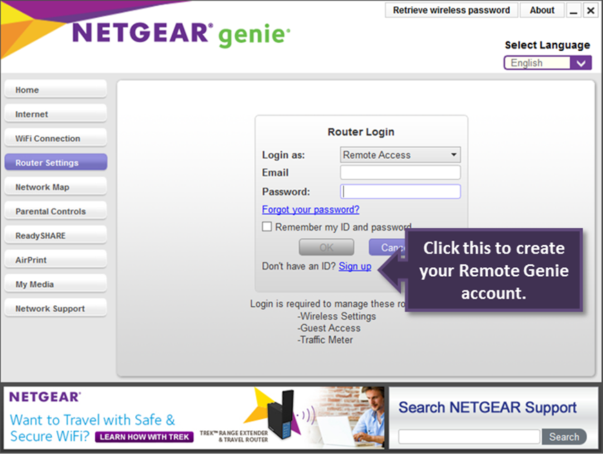setup netgear router for use with mac remote access
